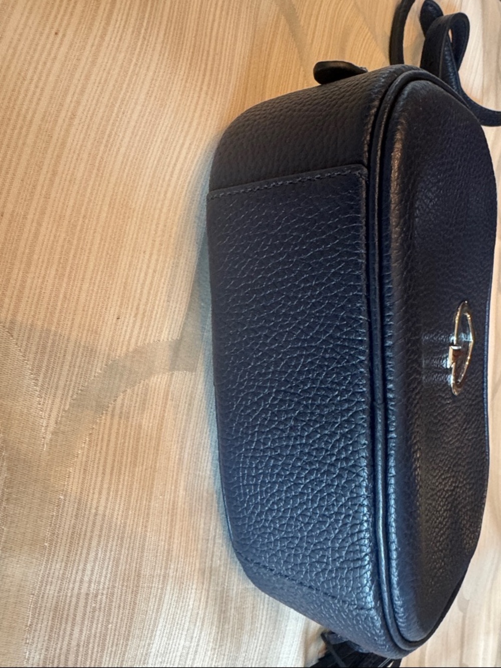 kate spade Navy Pebbled Leather Crossbody with Tassel Accent - Picture 2 of 9